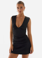 Cherry Sky Mini Dress - Black