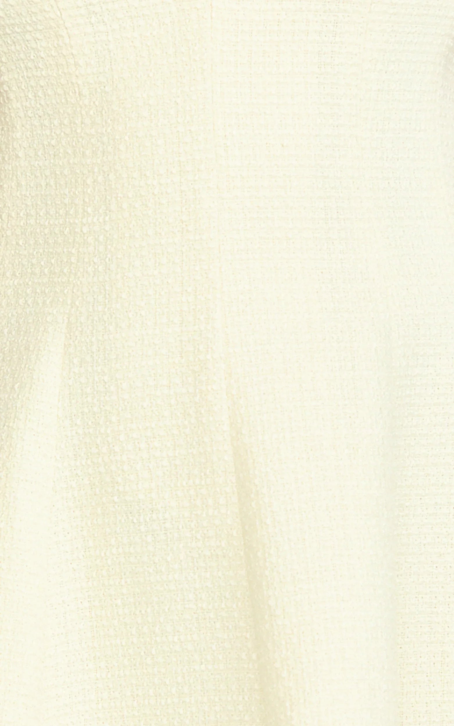 Nelson Mini Dress - Low Cut Boucle Fit & Flare Mini Dress in Cream